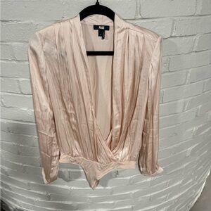 PAIGE Light Pink Satin Top